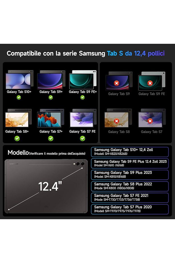 Samsung Galaxy Tab S10+ Plus 12.4" Uyumlu Magic Keyboard Touchpad Rgb Işıklı Klavyeli Kılıf Sm-x820 - 5