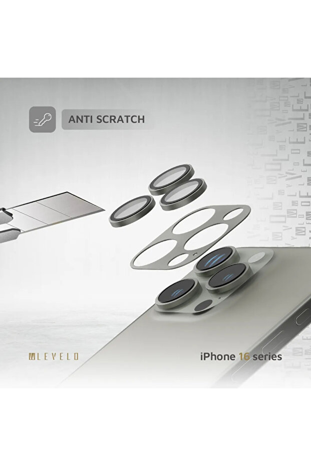 Trio Pro Camera Lens Protector For iPhone 16 Pro/Pro Max - Titanium - 5