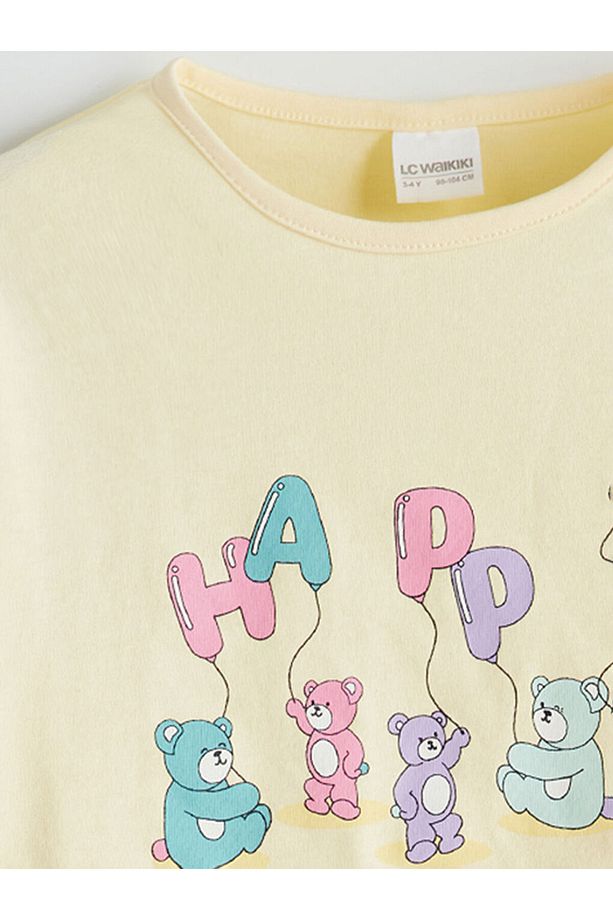 LCW Kids Baskılı Kız Çocuk Şortlu Pijama Takım - 6