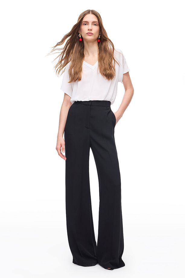 Siyah Echos Regular Fit Yüksek Bel Pantolon - 1