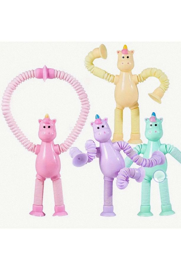 1 Adet Vantuzlu Oyuncak Unicorn Zürafa Uzayan Vantuzlu Yapışan Vakumlu Oyuncak Oyuncaklar - 8