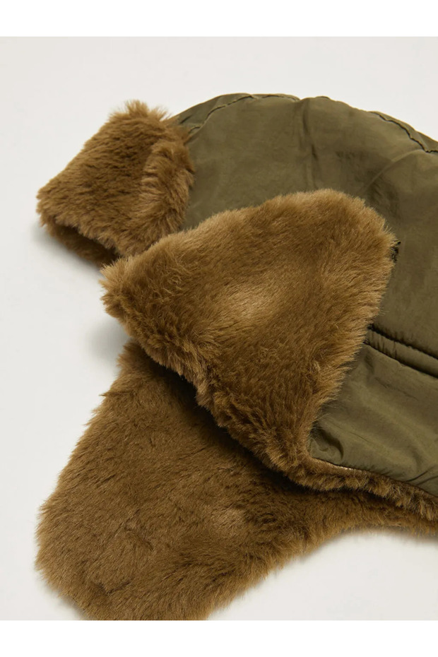 LCW ACCESSORIES Haki Erkek Çocuk Pelüş Astarlı Şapka - 4