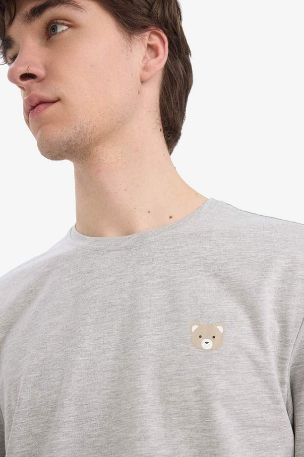 Pijama Takımı Baskılı Uzun Kollu Üst Esnek Belli Uzun Alt E5889ax25sp - 5