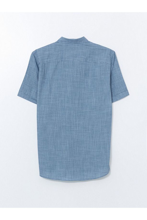 Regular Fit Kısa Kollu Poplin Erkek Gömlek - 2