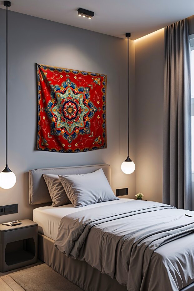 WHISPER MANDALA DUVAR HALISI DUVAR ÖRTÜSÜ TAPESTRY - 1