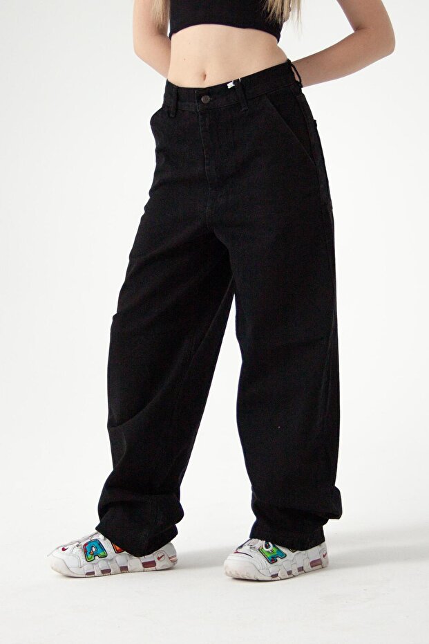 Siyah Skater Jean - 5
