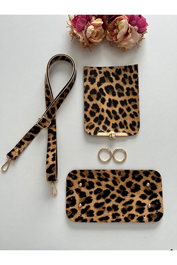 Strap in Imitation Leather for Knitting Bags, Cap Kit