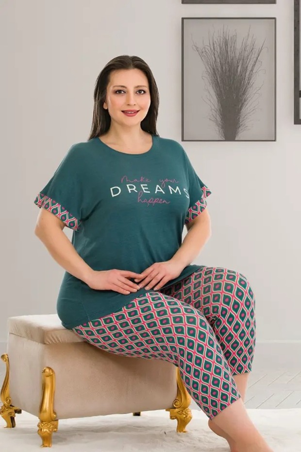 Plus Size Capri Pajama Set - 2