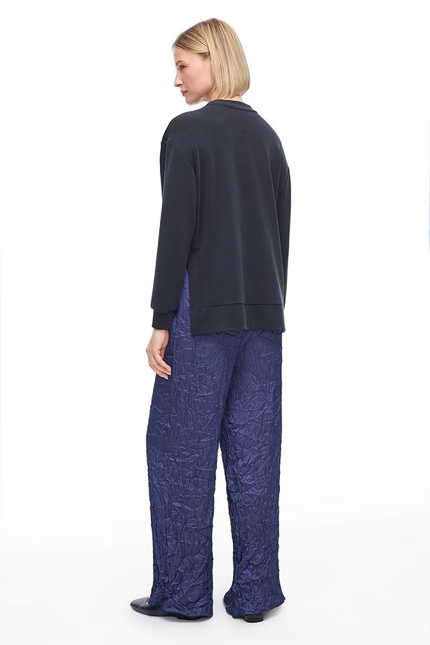 Lacivert Deylas Regular Fit Yüksek Bel Pantolon - 4