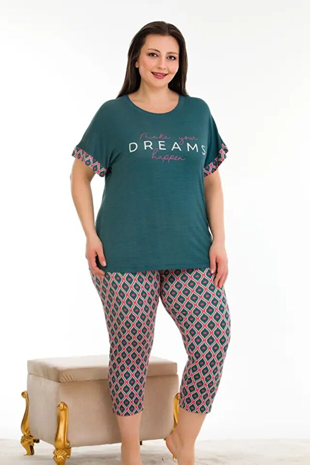 Plus Size Capri Pajama Set - 1