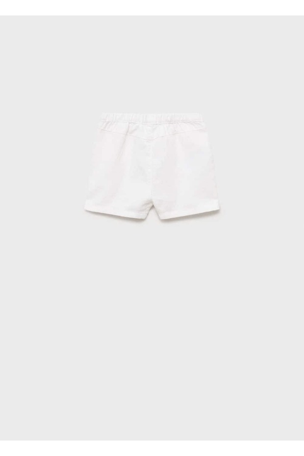 Keten pamuklu şort - 2