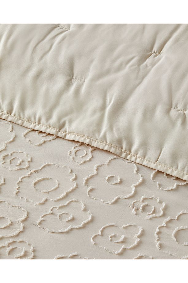Dainty Bloom Kesmeli Tek Kişilik Yatak Örtüsü Takımı 160x220 cm Sarı - 2