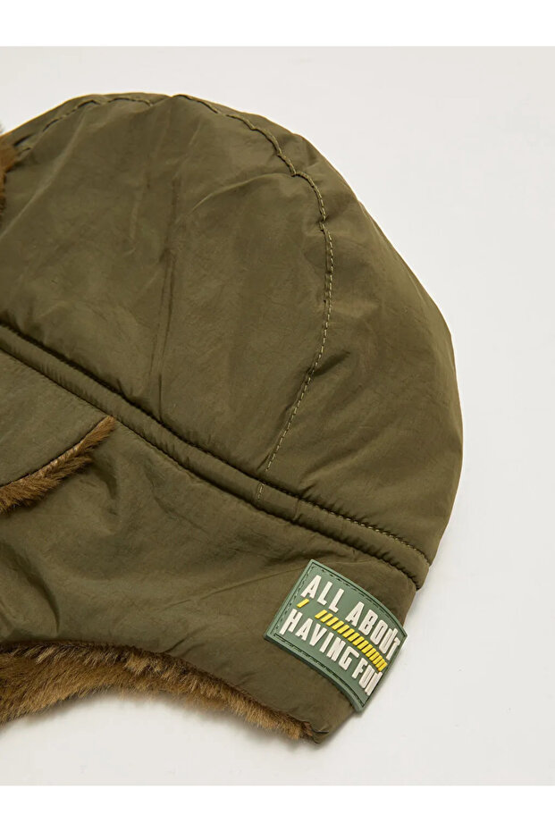 LCW ACCESSORIES Haki Erkek Çocuk Pelüş Astarlı Şapka - 3