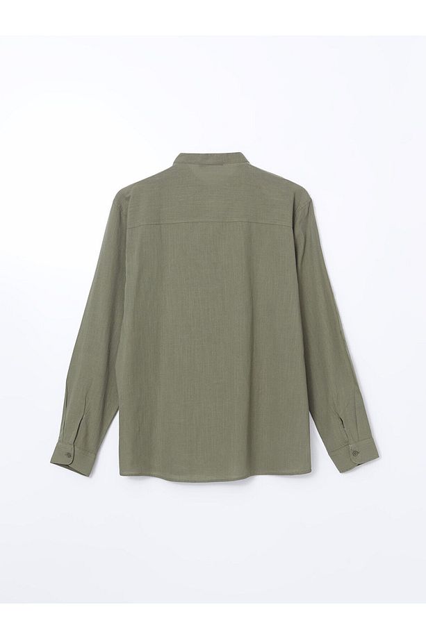 Regular Fit Uzun Kollu Poplin Erkek Gömlek - 6