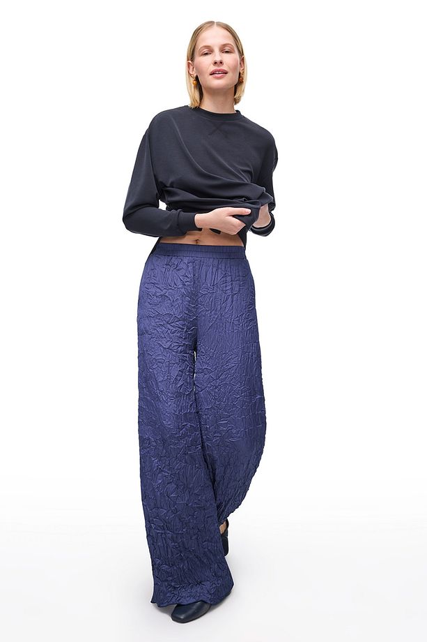 Lacivert Deylas Regular Fit Yüksek Bel Pantolon - 1
