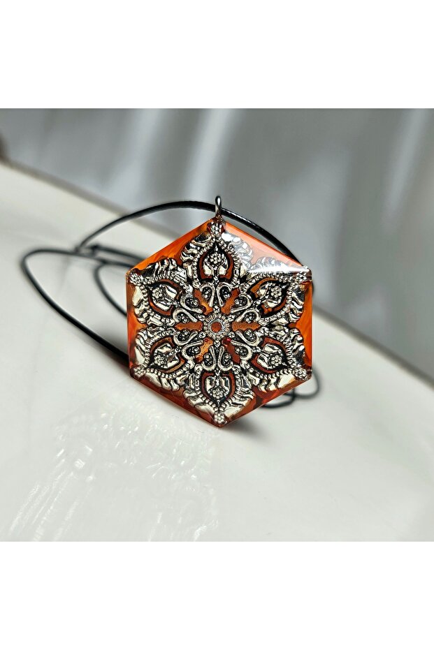 Flower Mandala Orgonite Necklace - Cat's Eye-Quartz (Handmade Design Products)