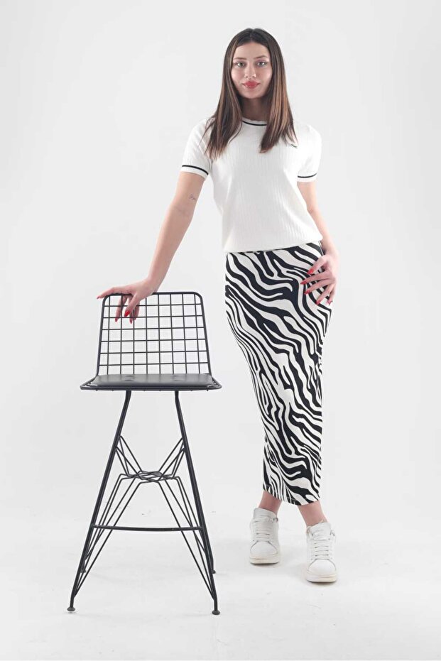 Patterned Camisole Skirt - 4