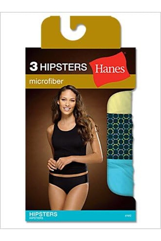 Microfiber Hipster Womens Hanes - 41M3AS-3Pcs Multicolor