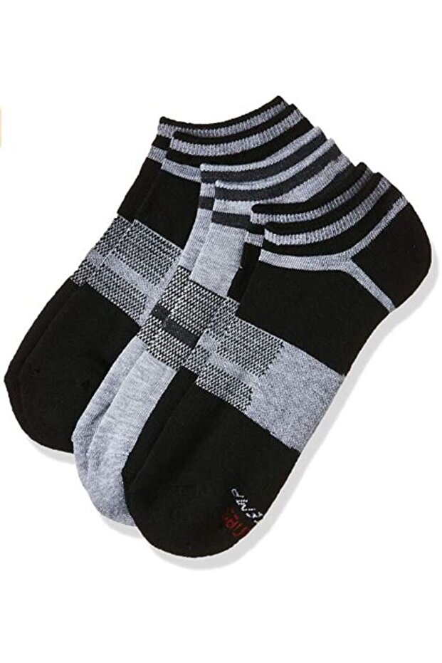 Performance No Show Socks Mens Hanes-3Pcs Black