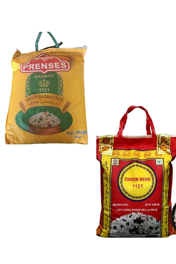 10 Kg Lüks Gurme Basmati Pirinç Set. Ekstra Uzun Taneli 1121 Grain Long Rice. Mahmood. Zarrin. - 1