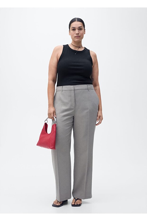 Lastik örgü pamuklu bluz - 7