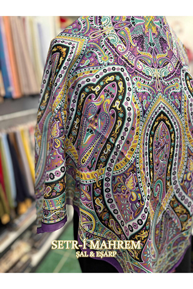 Tulip Pattern Scarf 90X90 - 4