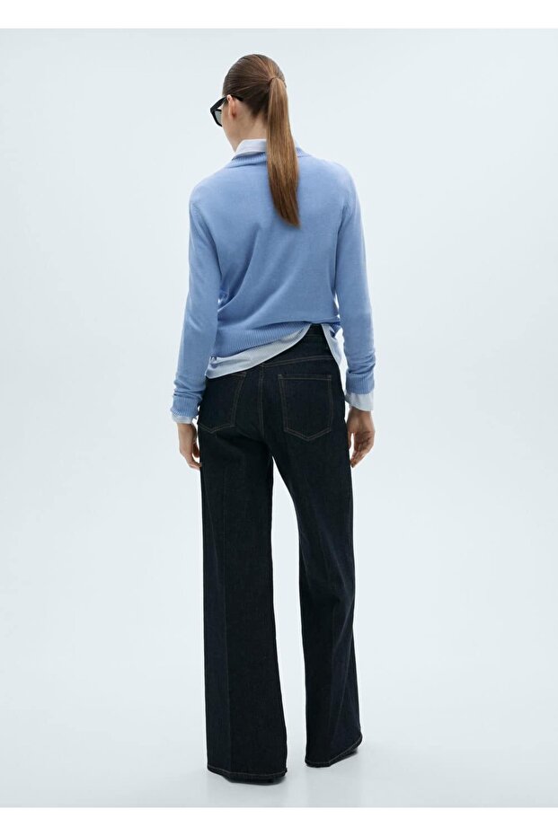 Keten karışımlı triko kazak - 4