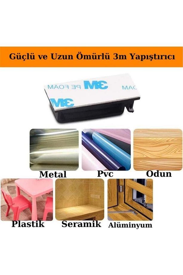 4 Adet Yapışkanlı Kablo Tutucu Kablo Düzenleme Klips Masa Altı Organizer Kablo Saklayıcı Tutucu - 9