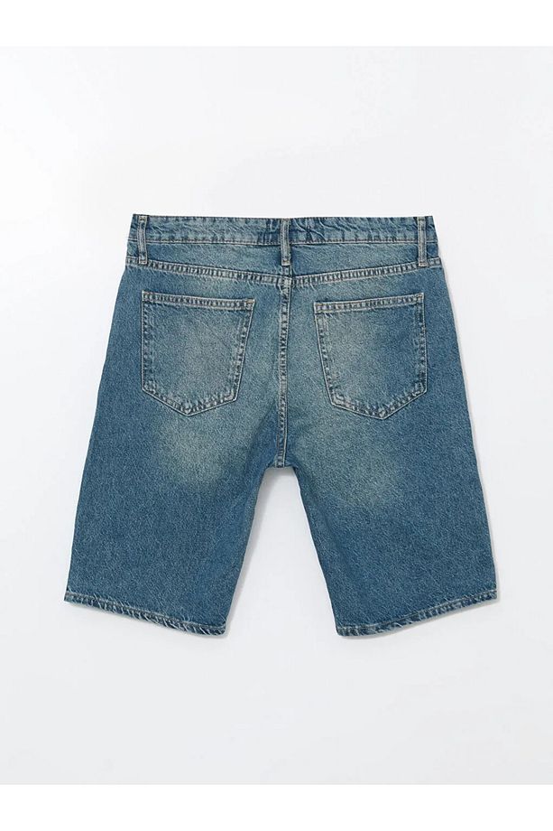 LCW Jeans Yeşil Standart Kalıp Erkek Jean Şort - 2