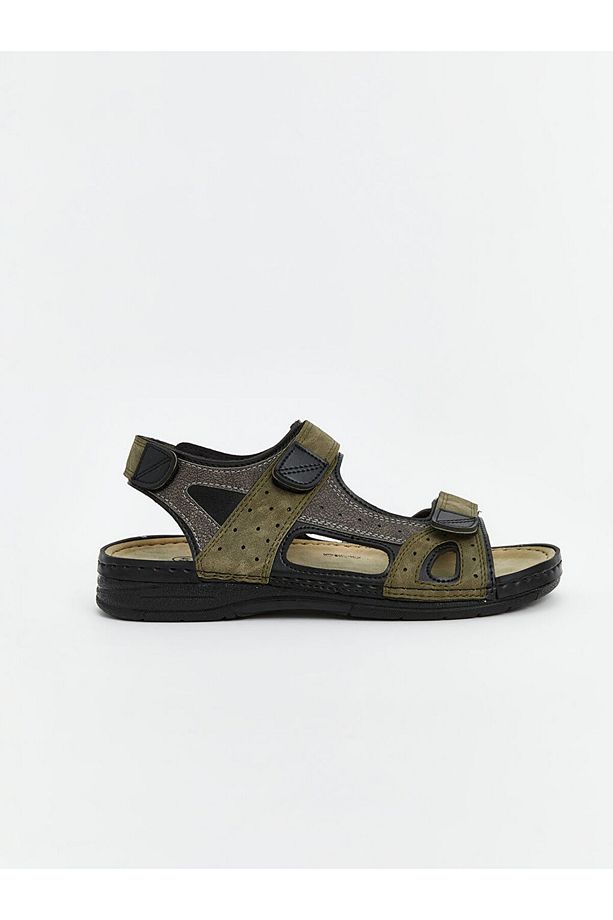 LCW STEPS Haki Cırt Cırtlı Erkek Sandalet - 2