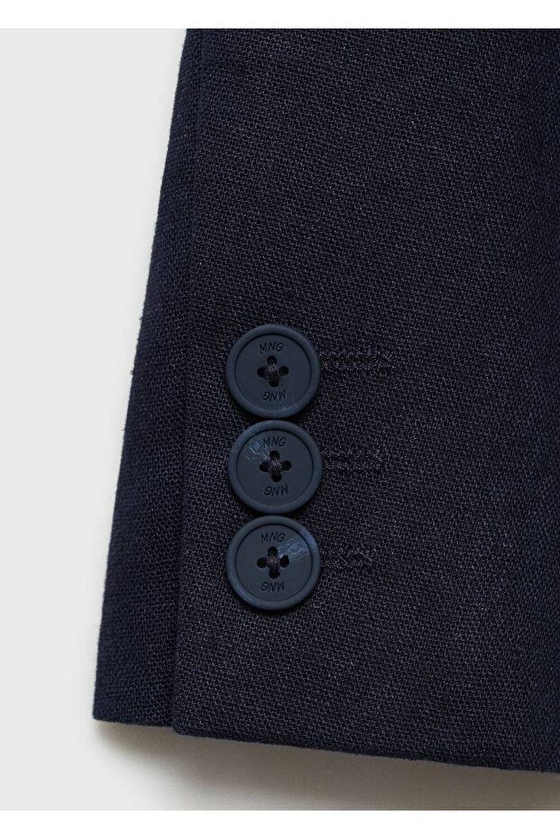 Keten Blazer Ceket - 5