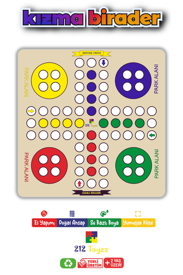 Wooden Ludo Mind, Intelligence and Strategy Game