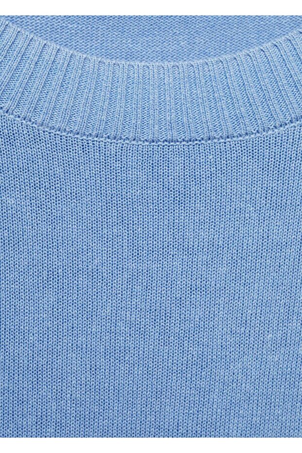 Keten karışımlı triko kazak - 5