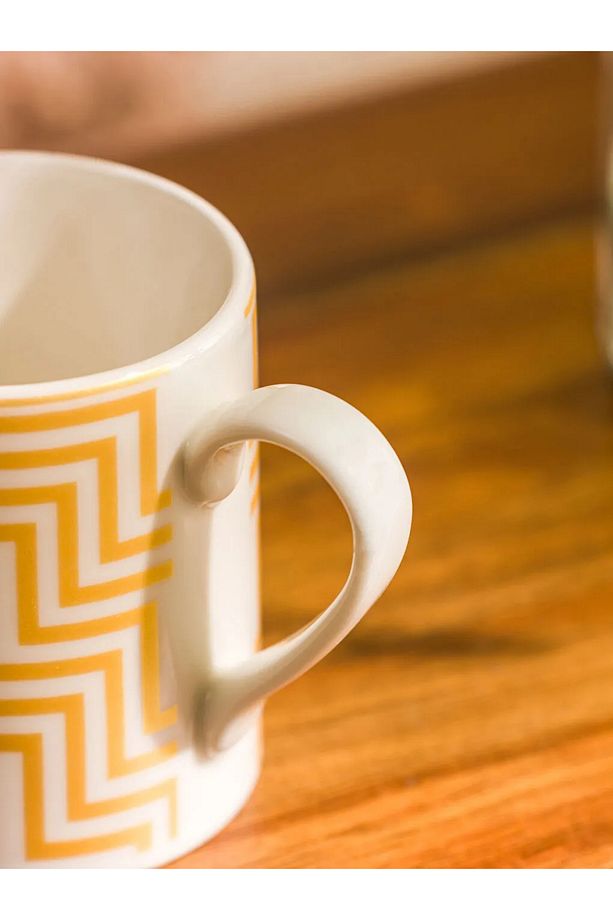 LCW HOME Sarı Çizgi Baskılı Seramik Kupa 290 Ml T T - 3