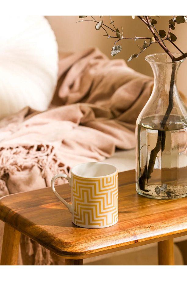 LCW HOME Sarı Çizgi Baskılı Seramik Kupa 290 Ml T T - 2