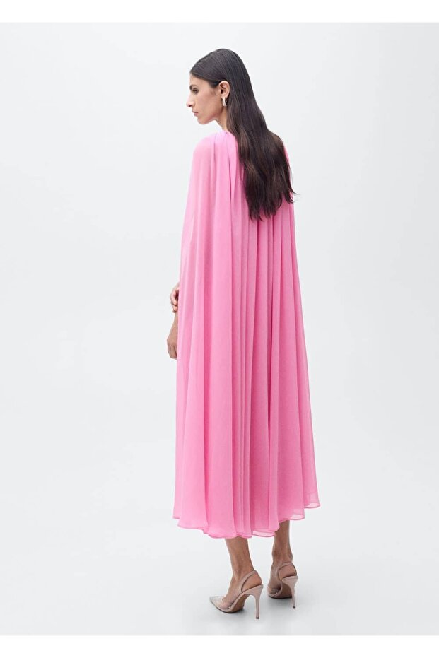 Pelerin flare elbise - 4