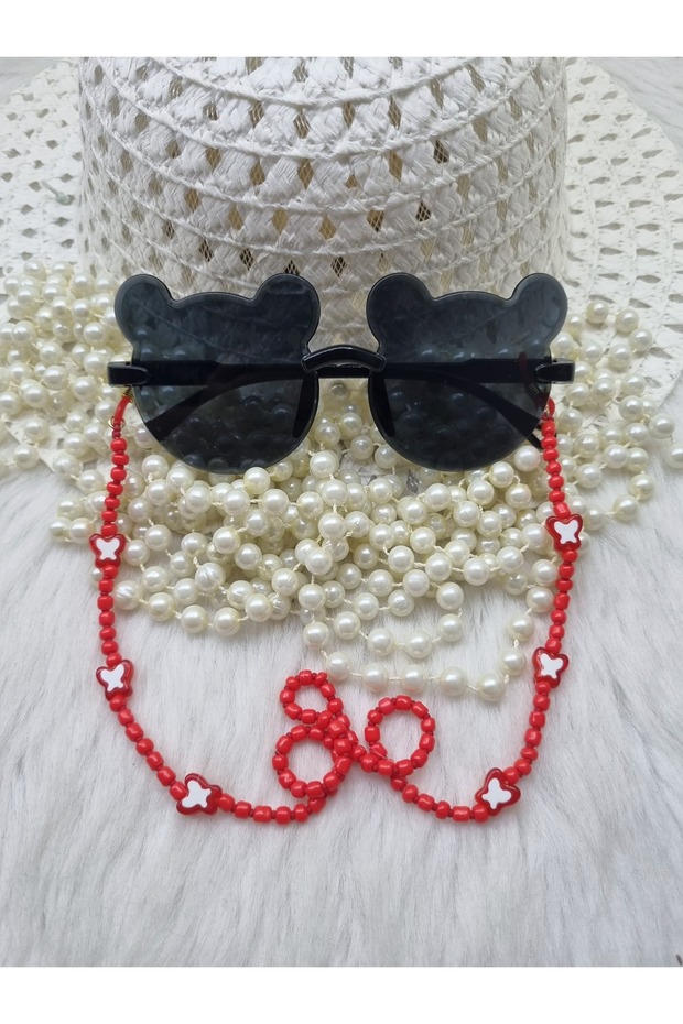 Chain-Red Butterfly Children's Glasses Chain-Children's Gift-April 23 Gift