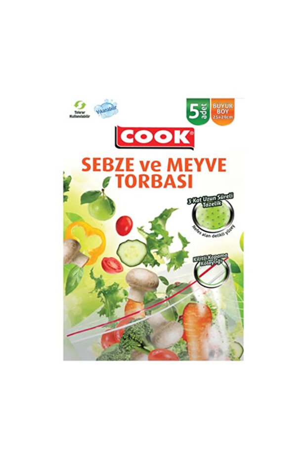 حقيبة الخضار والفواكه 5 قطع - 1