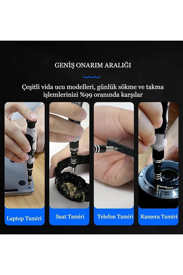 115 in 1 Hassas Tornavida Seti Çok Fonksiyonlu Manyetik Telefon Bilgisayar Onarım Tamir Seti - 8