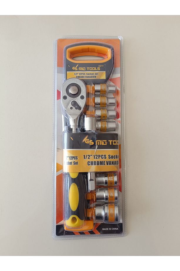 12 Parça Çok Kullanışlı Kaliteli Lokma ve Standlı Set Ve 1/2 Cırcırlı Lokma Takımı - 1