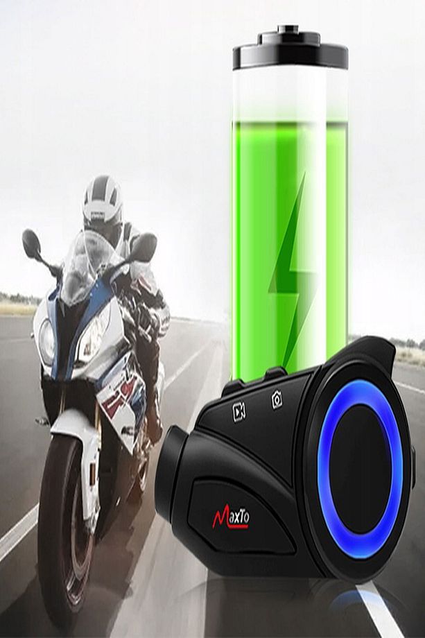 Yeni Sürüm Maxto M3 intercom  360 Derece Dönen Kask Klipsli Kameralı Motosiklet Kask İntercomu - 5