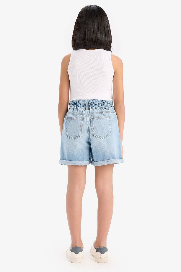 Kız Çocuk Paperbag Jean Şort B8113A825SM - 6