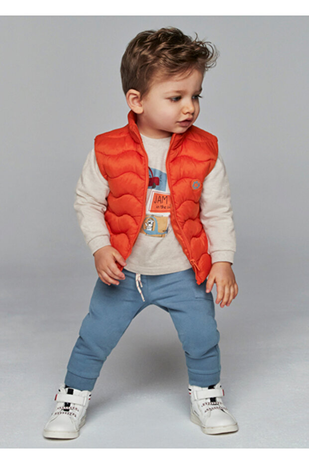 Baby Boy Pants Vest Set Orange 2640