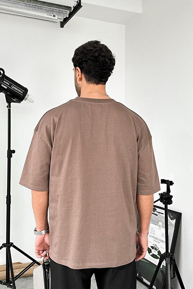 Tricou maro deschis Cozy Basic Soft Oversize - 3