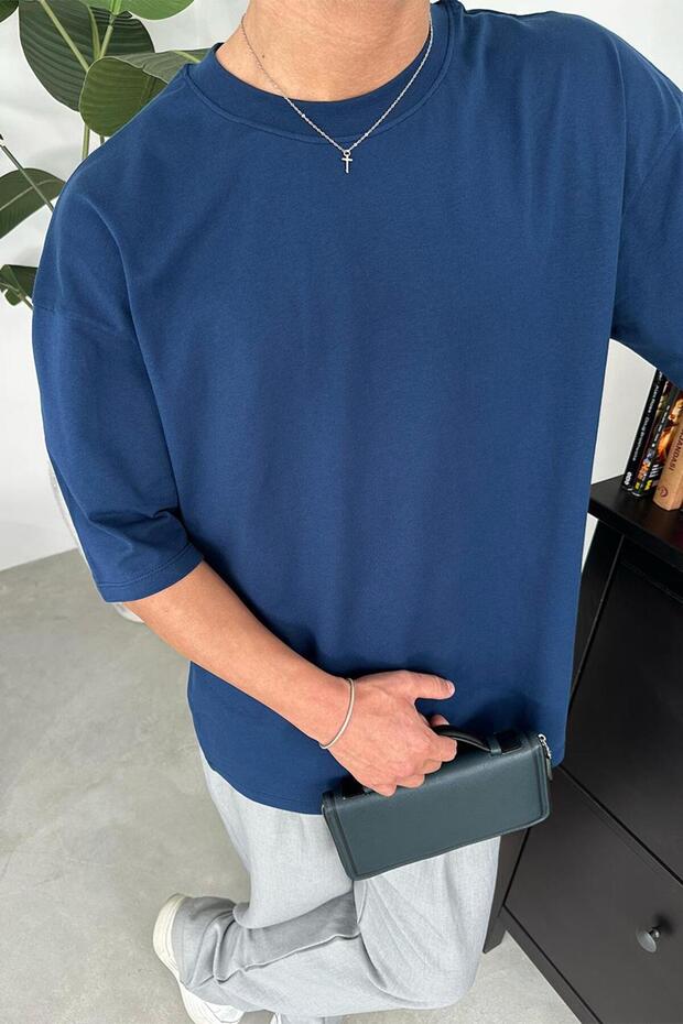 تي شيرت Indigo Cozy Basic ناعم كبير الحجم - 3