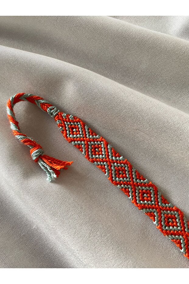 سوار منقوش مربعًا، سوار محبوك مصنوع يدويًا - 3