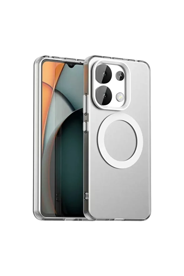 Xiaomi Redmi Note 13 4G Uyumlu Kılıf Kamera Çıkıntılı Magsafe Ve Kenarları Renkli Premium Sert Kapak - 1