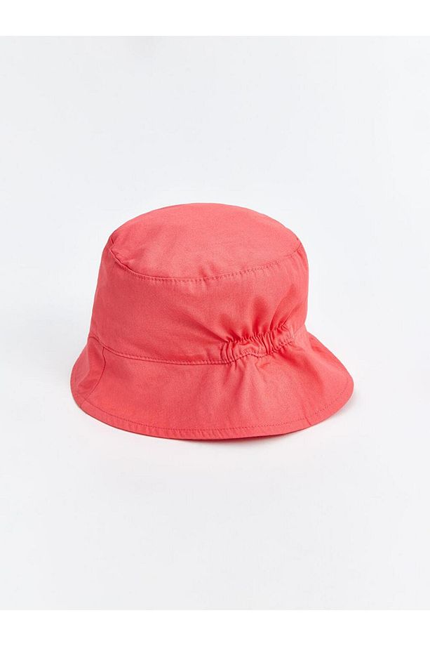 Düz Pamuklu Kız Bebek Bucket Şapka (S4) - 2