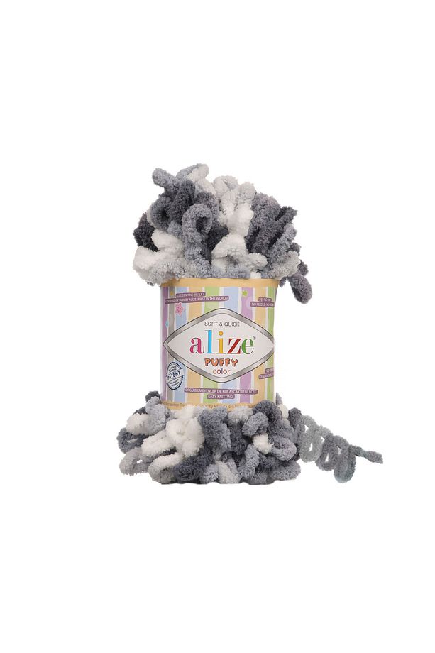 Puffy Color 5925 1 Adet  El Örgü Ipliği Elle Örülen Kalpli Yastık Bebek Battaniyesi Örgü ipi - 1