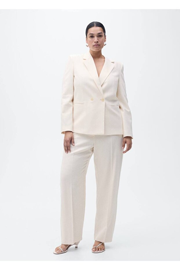 Düz Kesim Blazer Ceket - 6